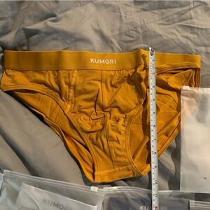 Kumori Brief Underwear - size large - 2 white, 2 gray, 1 gold